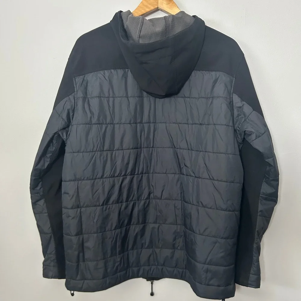 Carhartt Jacket Mens Medium Black J294 Hybrid‎ Quilted Softshell Hooded Full Zip